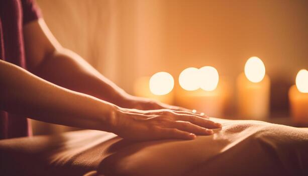 Massage therapy with hot stones